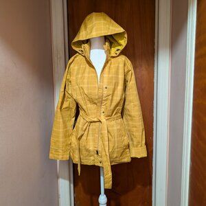 Royal Robbin Mobile Waterproof Large Gold Trench Plaid Coat, Women